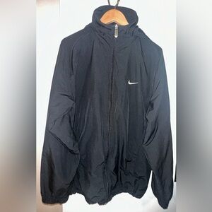 Nike Dri-Fit Black Wind Breaker Hooded Zipper Jacket Men’s Large